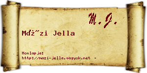 Mázi Jella névjegykártya